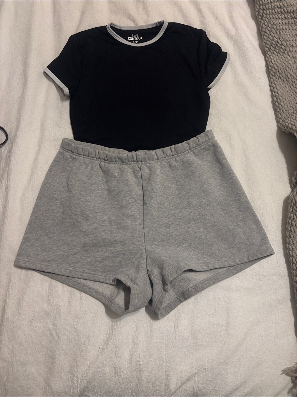 TNA Light Heather Gray Athletic Lounge Shorts